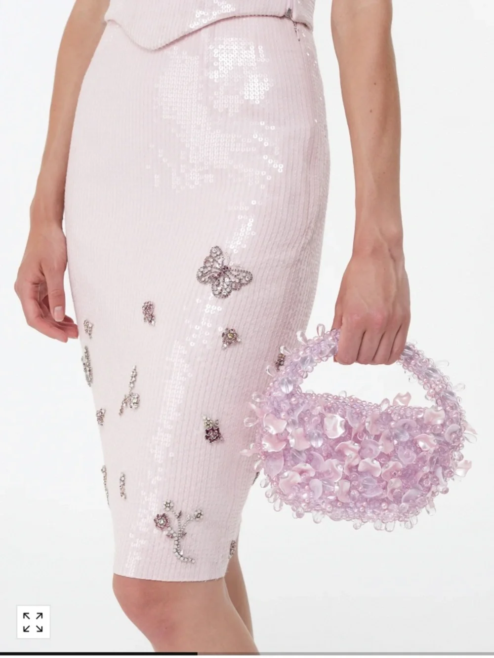 Clio Peppiatt corset and skirt blossom in blush
